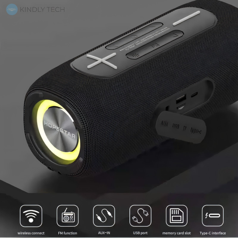 Портативная беспроводная Колонка Hopestar P32, 20w, 3000mAh, Влагозащищенная Ipx 7 Красный фото - 7