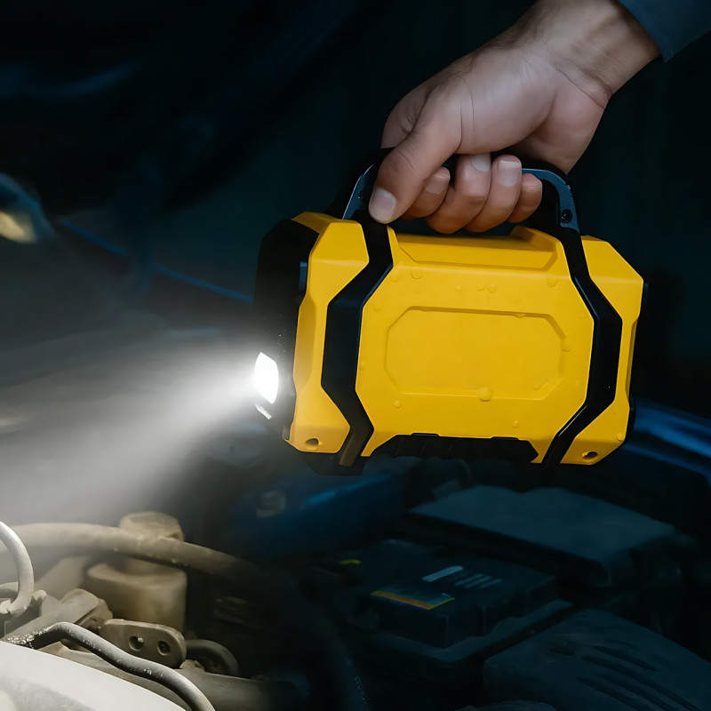 Портативний компресор-насос ATJ-201, 150 PSI, 25000 мА·год, Type-C 5V/1A, бездротовий мінікомпресор 4 в 1 з ліхтариком, USB фото - 20