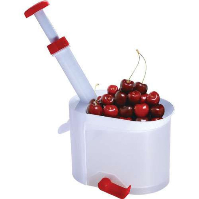 Машинка для удаления косточек. Удалить косточки с вишни. Helfer Hoff Cherry and olive corer, белая фото - 1
