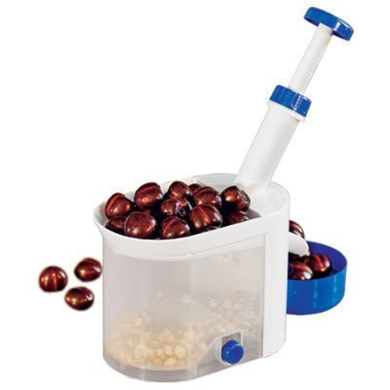 Машинка для удаления косточек. Удалить косточки с вишни. Helfer Hoff Cherry and olive corer, белая фото - 2