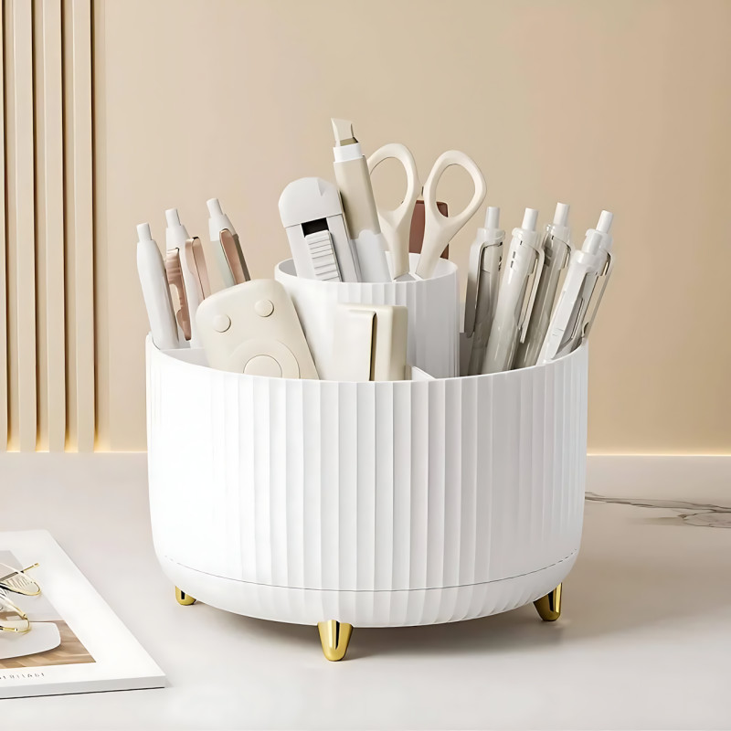Органайзер для дрібниць і косметики, обертовий органайзер Cosmetic Rack, круглий, 5 відділень фото - 6
