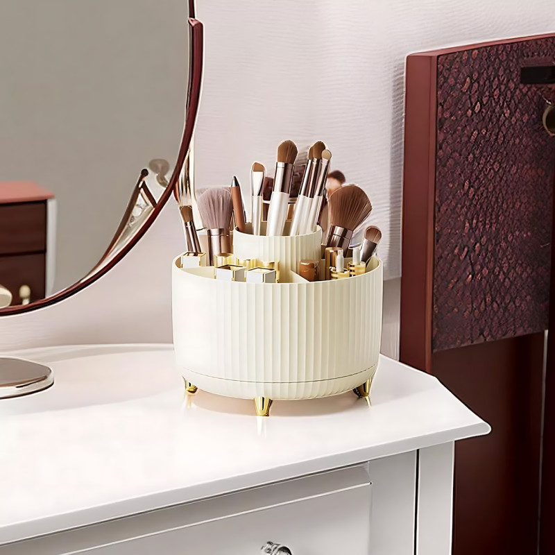 Органайзер для дрібниць і косметики, обертовий органайзер Cosmetic Rack, круглий, 5 відділень фото - 10