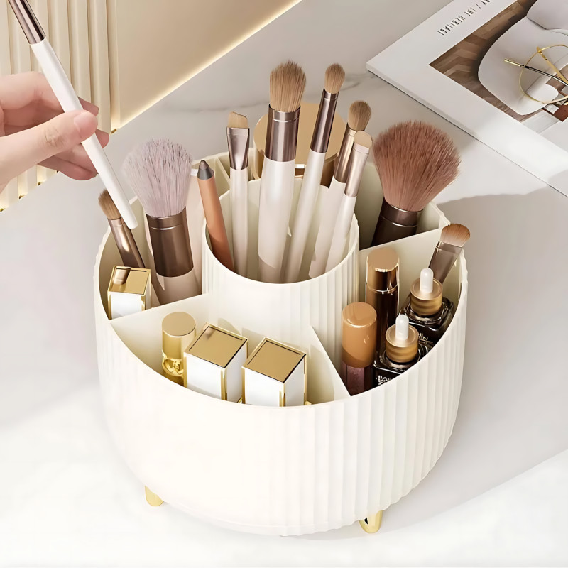 Органайзер для дрібниць і косметики, обертовий органайзер Cosmetic Rack, круглий, 5 відділень фото - 9