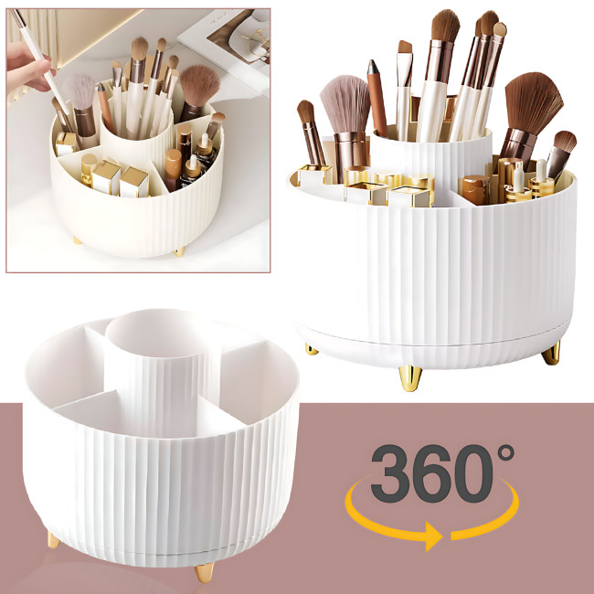 Органайзер для дрібниць і косметики, обертовий органайзер Cosmetic Rack, круглий, 5 відділень