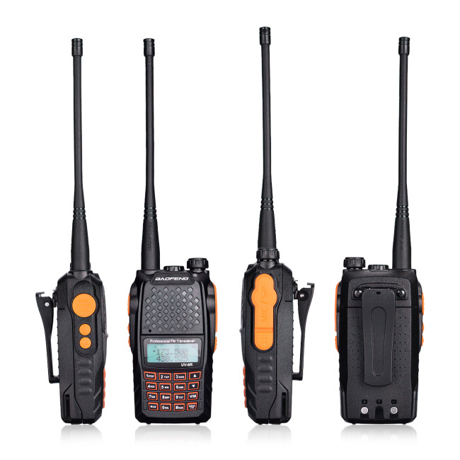 Радиостанция Baofeng UV-6R с радиусом до 10 км,  VHF/UHF, 1800 мА/ч
