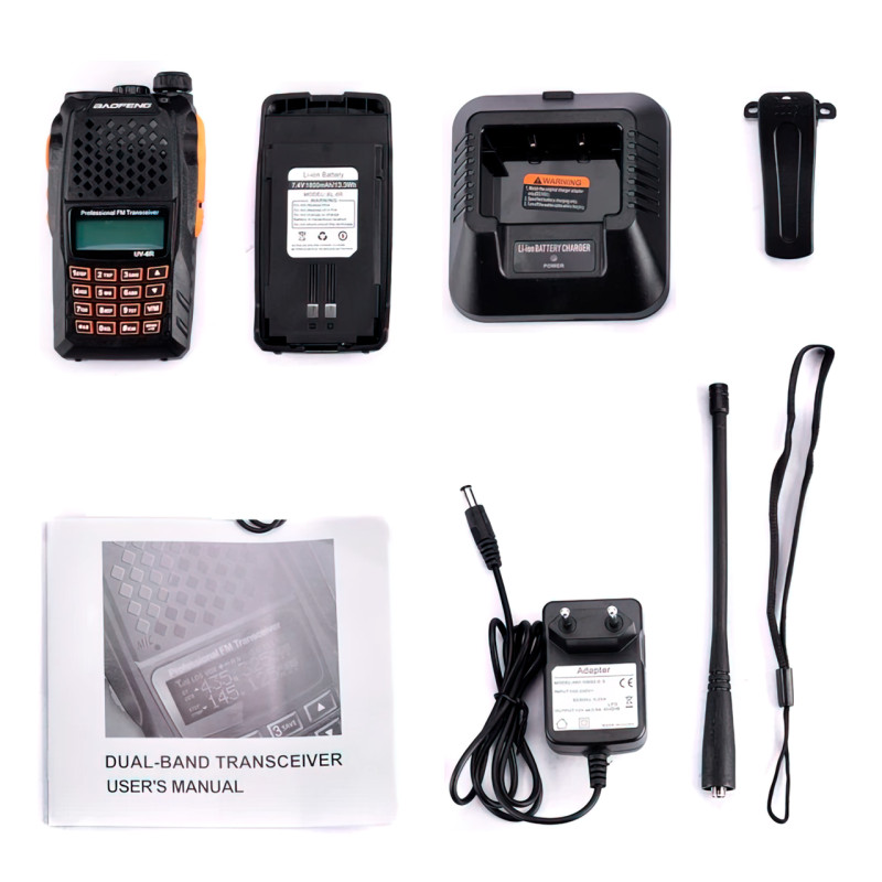 Радиостанция Baofeng UV-6R с радиусом до 10 км,  VHF/UHF, 1800 мА/ч фото - 8