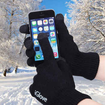 Сенсорні рукавички зимові iGlove для смартфонів універсальний розмір чорні