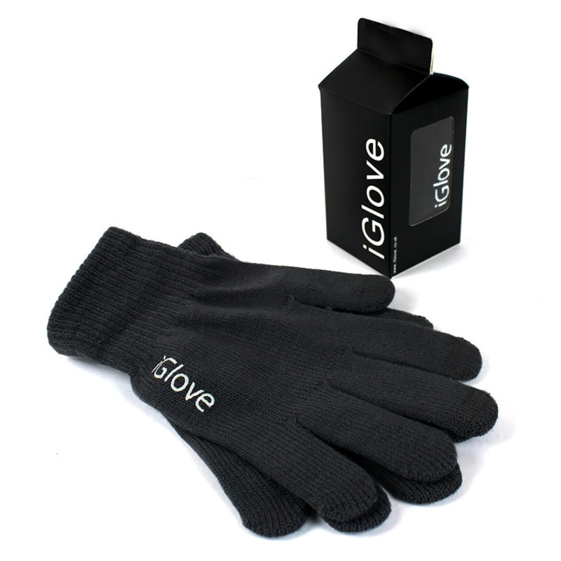 Сенсорні рукавички зимові iGlove для смартфонів універсальний розмір чорні фото - 4