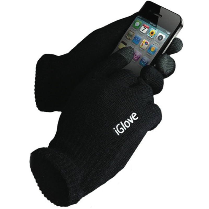 Сенсорні рукавички зимові iGlove для смартфонів універсальний розмір чорні фото - 5