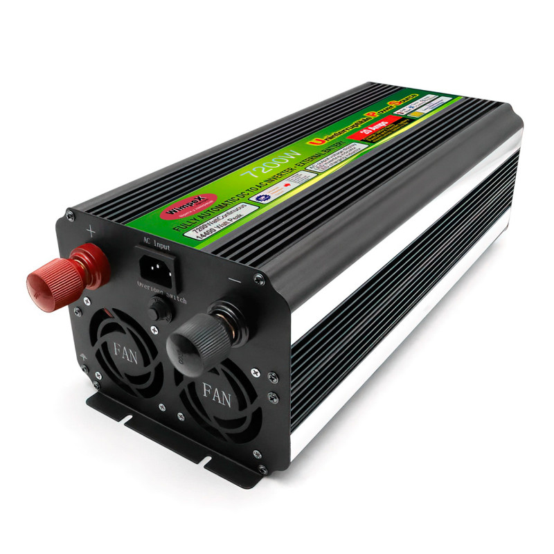 Инвертор-преобразователь напряжения Wimpex UPS, 12В-220В, 7200ВТ, USB3, функция зарядки фото - 5