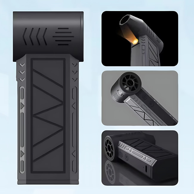 Акумуляторний турбовентилятор Mini Jet Fan ZY7400-SE-PRO — 5000 мА·год, 39,5 м/с, магнітна насадка, USB