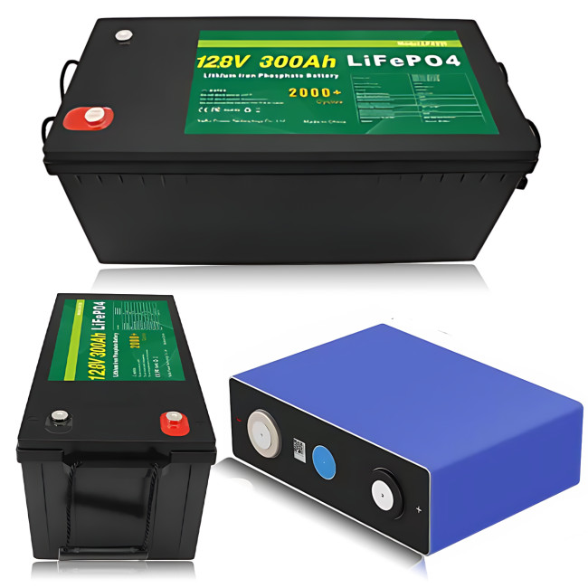 LiFePO4 акумулятор 12.8 V 300 Ah — 18 кг, 6000+ циклів, BMS 250A