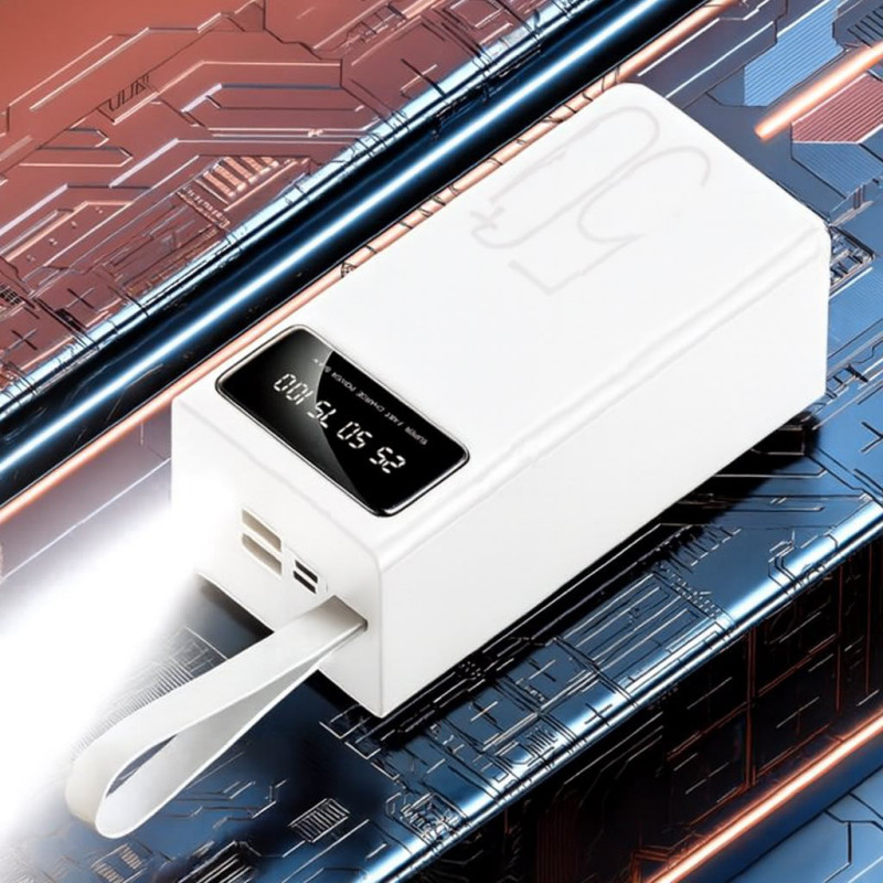 Power Bank Viaking YM-511 Quick Charging 50000 mAh 10.5W, пауэрбанк с LED-индикатором, фонариком, быстрой зарядкой, typeC + 2 USB фото - 4