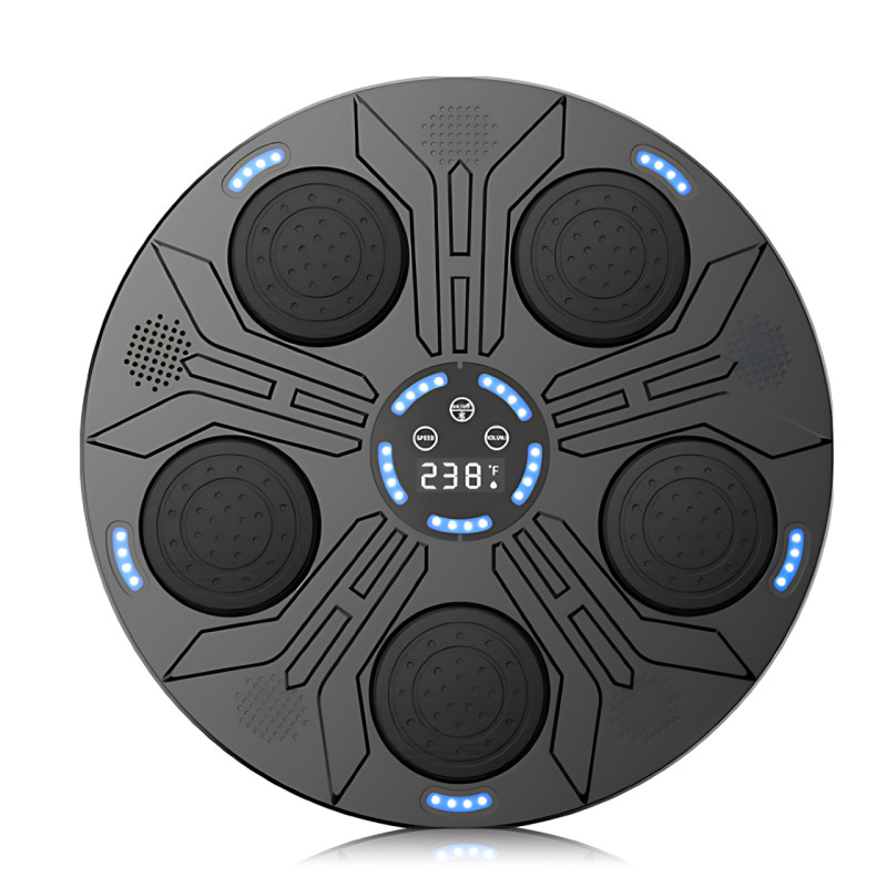 Настінний ударний електронний тренажер для боксу з музикою і Bluetooth, інтерактивна груша з підсвіткою фото - 2
