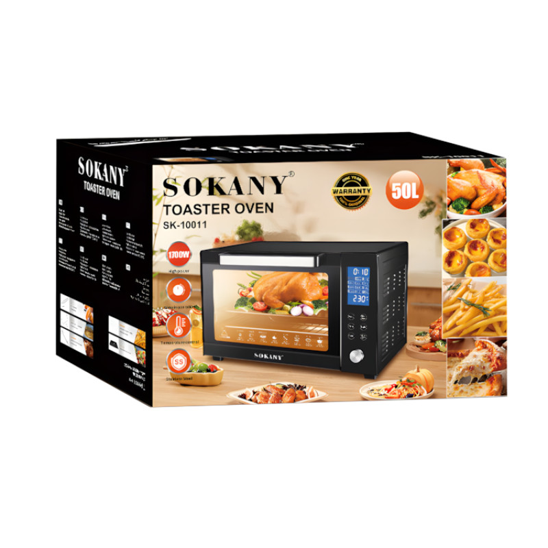 Електрична настільна духовка Sokany SK-10011, 50 л, 1700 Вт, з грилем, конвекцією, роженом і таймером фото - 7