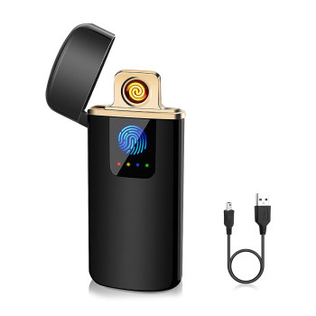 Запальничка спіральна LIGHTER FIRE, електрична, сенсорна, нагрівши за 8 секунд, заряджання від USB, чорний