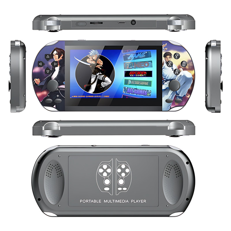 Игровая портативная консоль M7 4.3" IPS, 10000 игр,  2GB RAM + 64GB ROM, PSP PS1 N64, Linux EmuELEC, 1500 мАч фото - 2