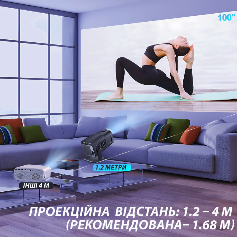 Мініпроєктор Magcubic HY320 4K — Wi-Fi 6, Bluetooth, Android 11, 390 ANSI фото - 5
