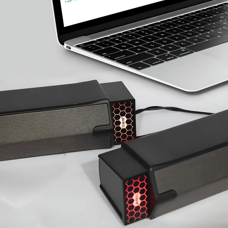 Саундбар JEDEL S562 – стерео 6 Вт, Колонки для PC 2.0 USB, RGB-подсветка, AUX фото - 4