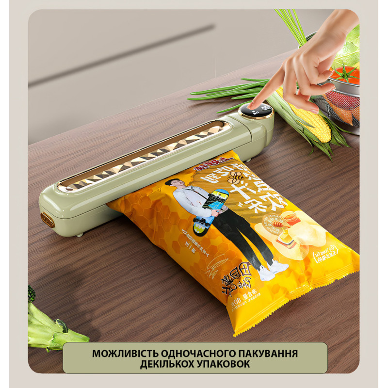 Вакуумний пакувальник, побутовий автоматичний апарат capper AND LY-554, захист від перегрівання, ущільнення 30 см фото - 4