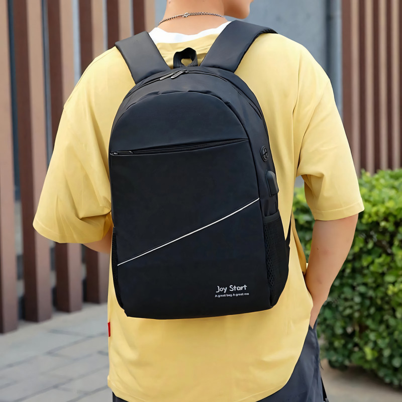 Міський рюкзак Joy Start js974 1937, чорний рюкзак для ноутбука з USB, 18 л, 45х29х14 см фото - 6