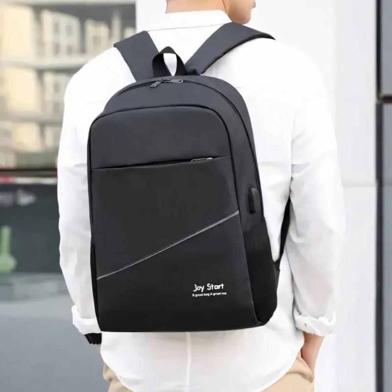 Міський рюкзак Joy Start js974 1937, чорний рюкзак для ноутбука з USB, 18 л, 45х29х14 см фото - 8