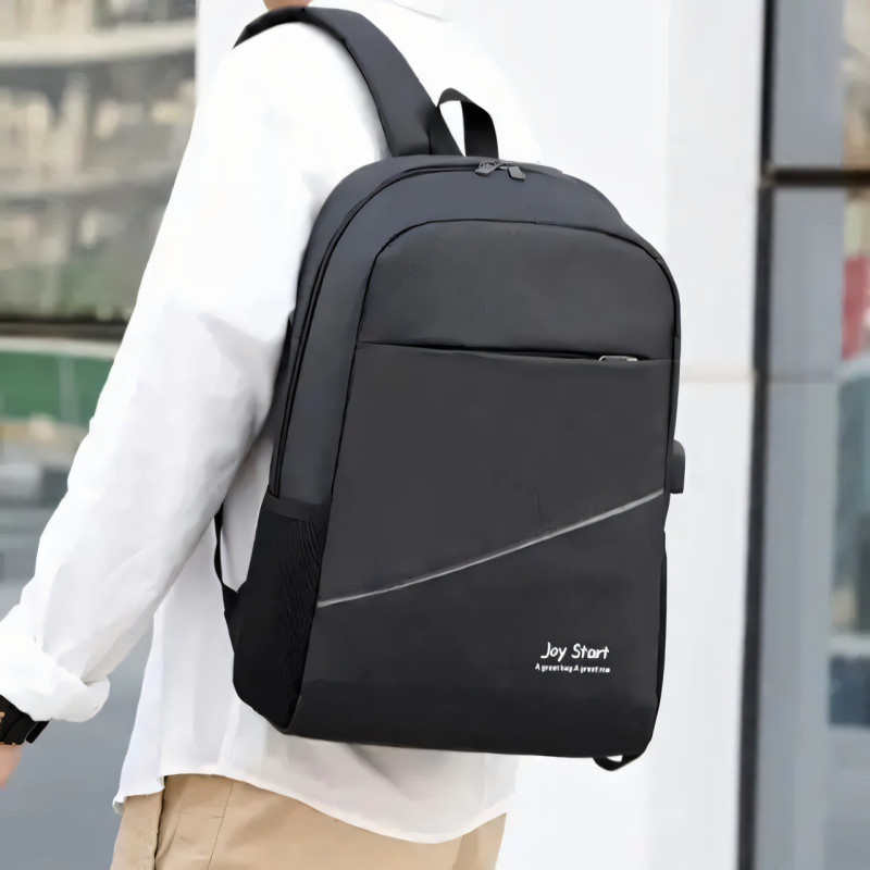 Міський рюкзак Joy Start js974 1937, чорний рюкзак для ноутбука з USB, 18 л, 45х29х14 см фото - 7