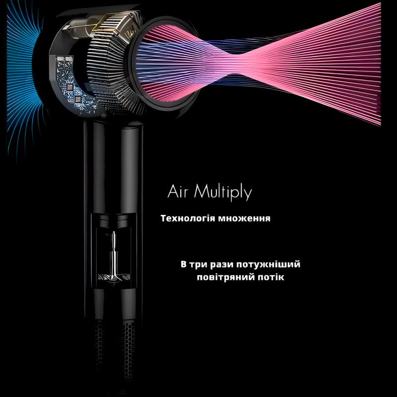 Фен для волосся Super Hair Dryer, 1600 Вт, з турборежимом та іонізацією фото - 6