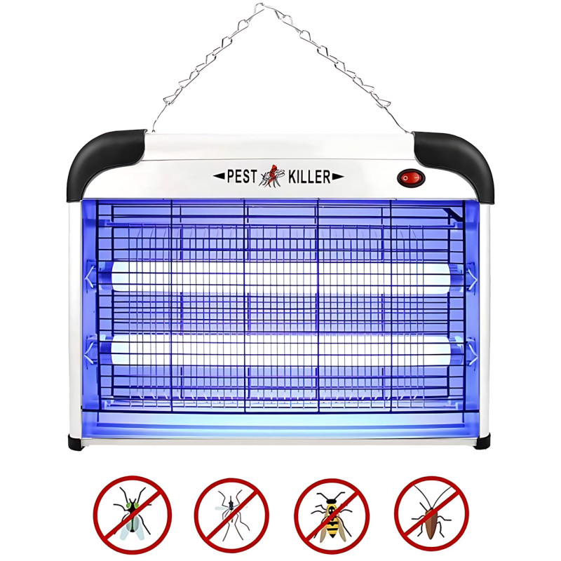 Електрична інсектицидна лампа-ловушка Pest Killer ZCTT-L12, 12 Вт, 220 В, 27×21×9 см, для комарів і мух фото - 3