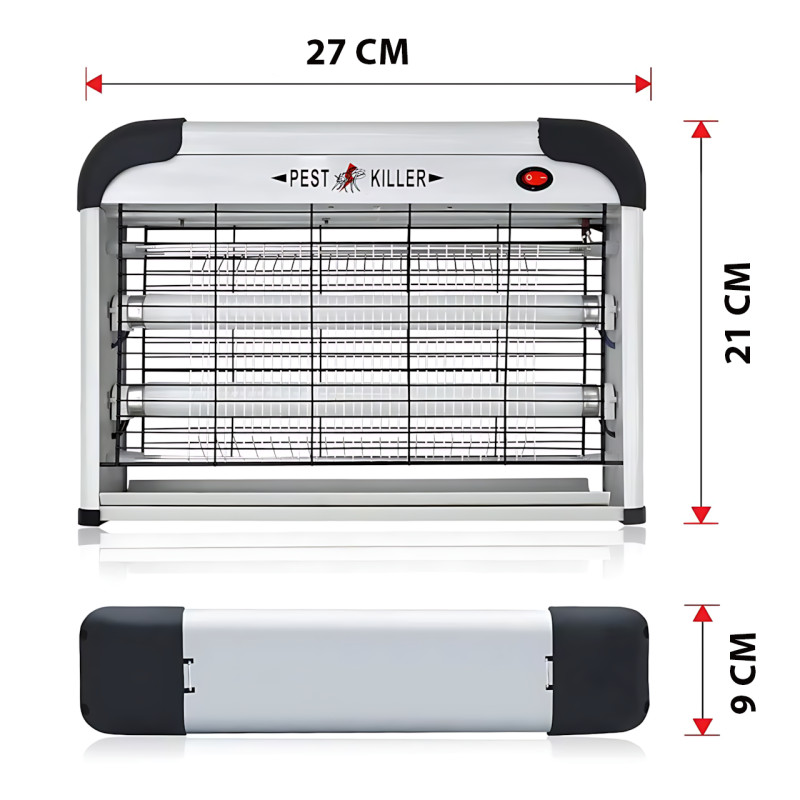 Електрична інсектицидна лампа-ловушка Pest Killer ZCTT-L12, 12 Вт, 220 В, 27×21×9 см, для комарів і мух фото - 10
