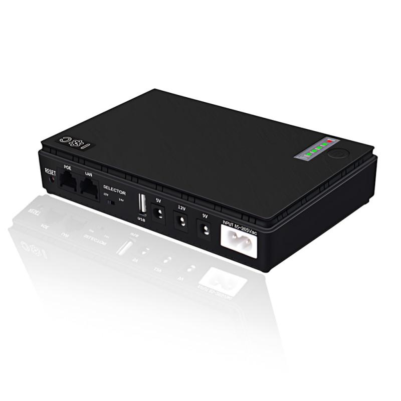 Джерело безперебійного живлення 10400mAh, UPS безперебійник для роутера та медіаконвертера DC1018P 18 Вт 5/9/12В фото - 3