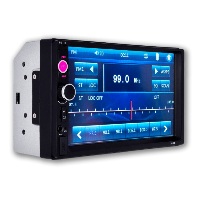 Автомагнітола 2Din сенсорна, Bluetooth AMP 7010B Slim, пульт в комплекті