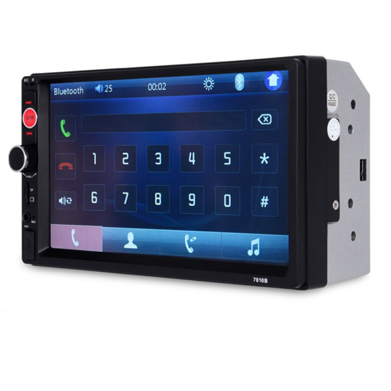 Автомагнітола 2Din сенсорна, Bluetooth AMP 7010B Slim, пульт в комплекті фото - 7
