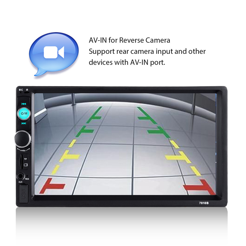 Автомагнітола 2Din сенсорна, Bluetooth AMP 7010B Slim, пульт в комплекті фото - 6