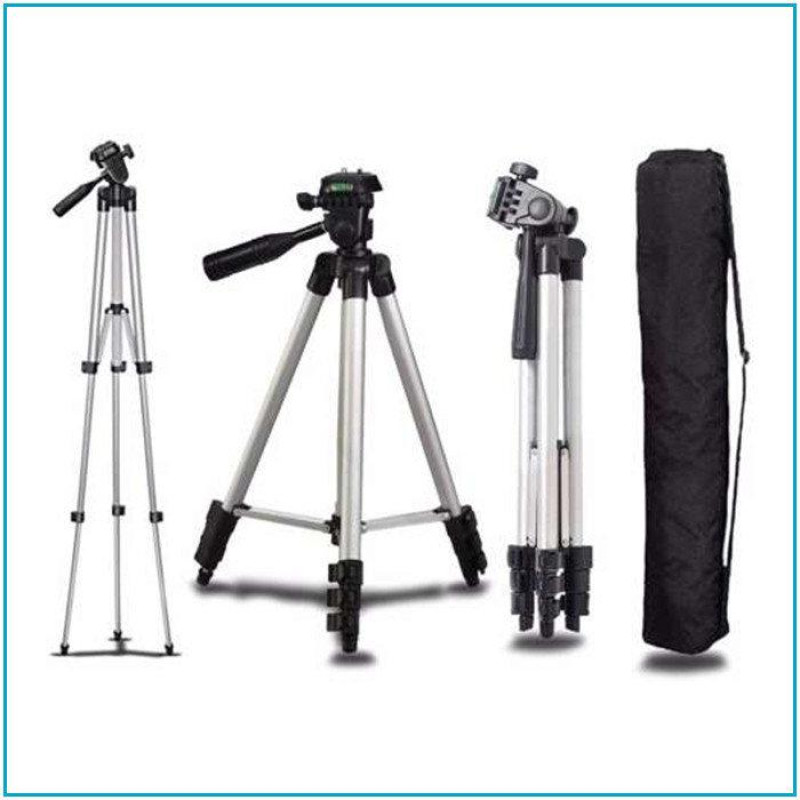 Штатив для видеотехники и смартфона TRIPOD TF-3110, напольный, телескопический, серебро фото - 4