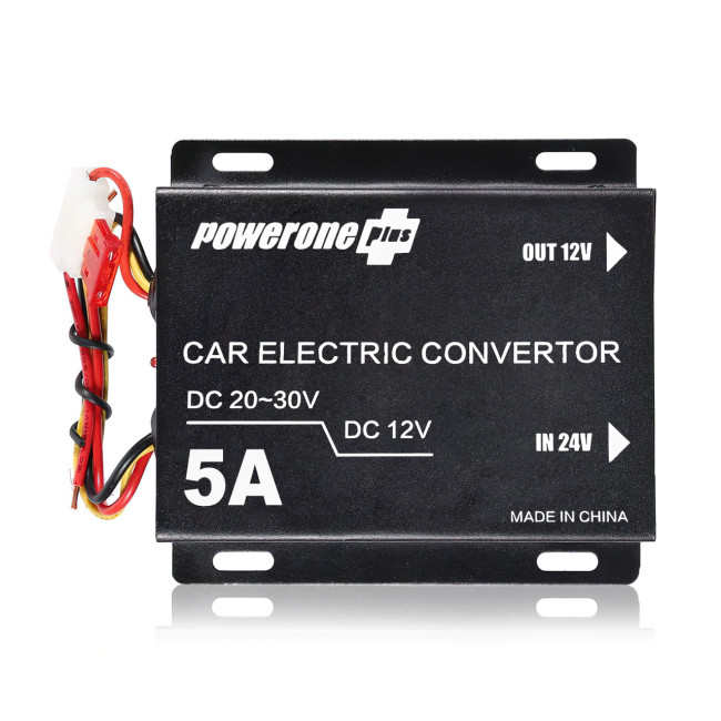 Автомобільний перетворювач напруги Powerone Plus з 24-12 В, 5 A, постійного струму