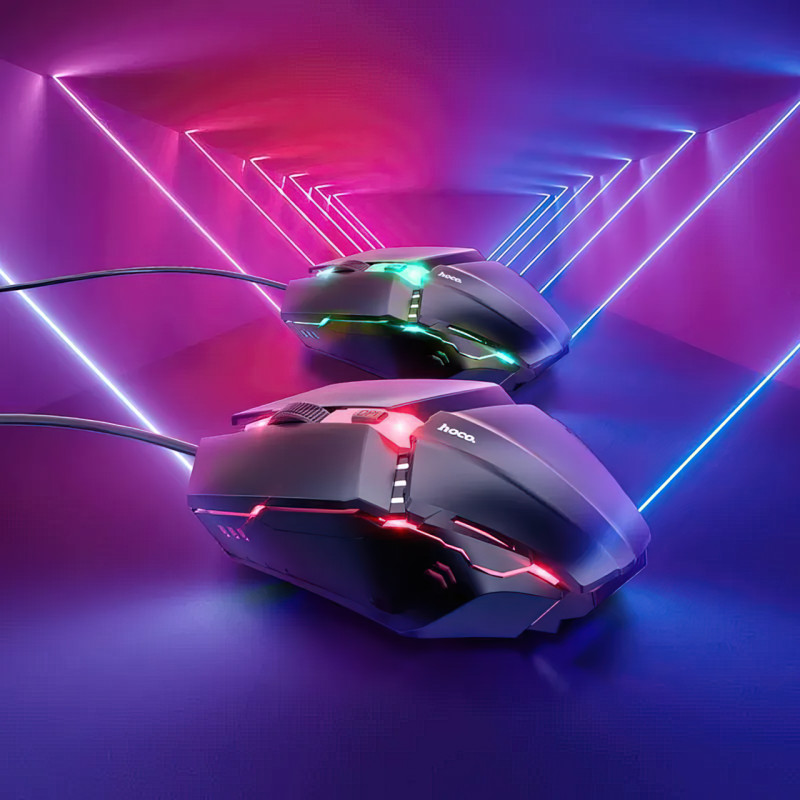 Игровая клавиатура с мышкой Hoco GM18, проводная, с RGB подсветкой, клавиатура 104 кнопки фото - 10