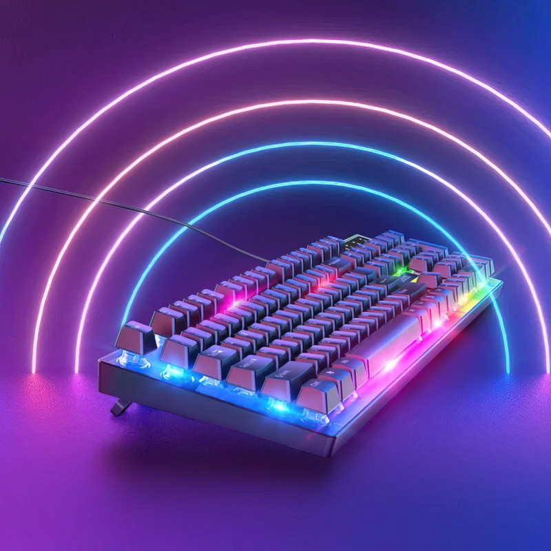 Игровая клавиатура с мышкой Hoco GM18, проводная, с RGB подсветкой, клавиатура 104 кнопки фото - 9
