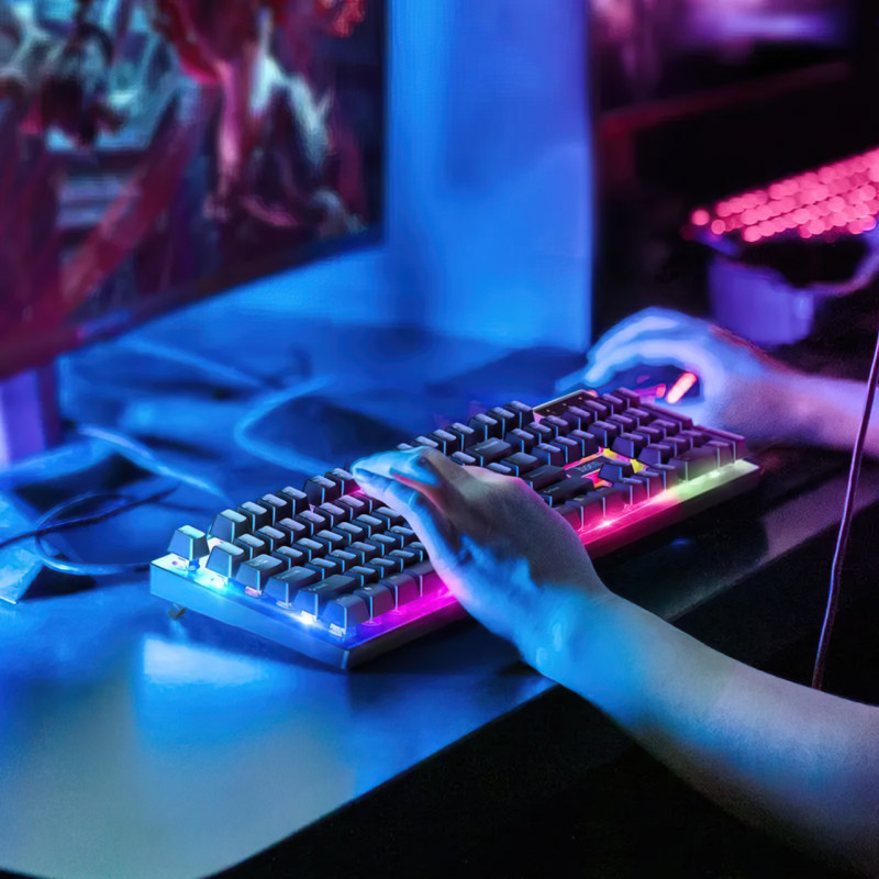 Игровая клавиатура с мышкой Hoco GM18, проводная, с RGB подсветкой, клавиатура 104 кнопки фото - 8