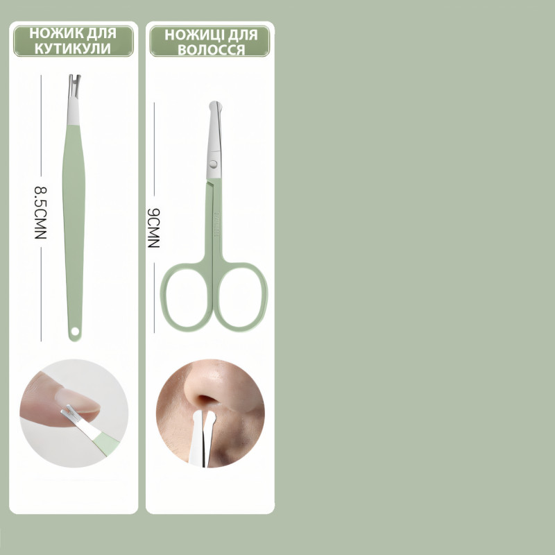 Маникюрный набор Manicure из нержавеющей стали в сумке, набор для педикюра 18 предметов фото - 5