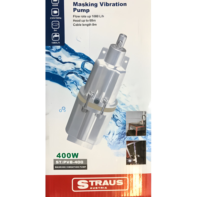 Вібраційний заглибний насос Vibration Pump ST/PVB-400 кабель 8 м електронасос, 400 W, 1080 л/год фото - 9