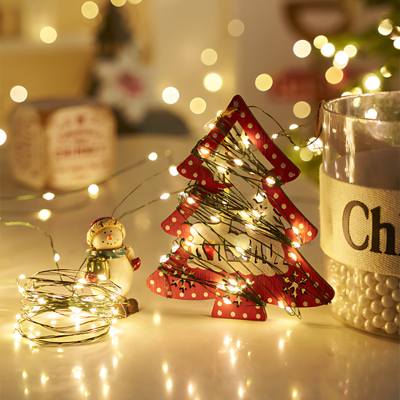 Гирлянда Роса ЗЕЛЁНАЯ USB 100 м, 1000 LED, на гибкой зелёной проволоке, 8 режимов, IP20, декоративная микро-гирлянда AND 5348 фото - 8