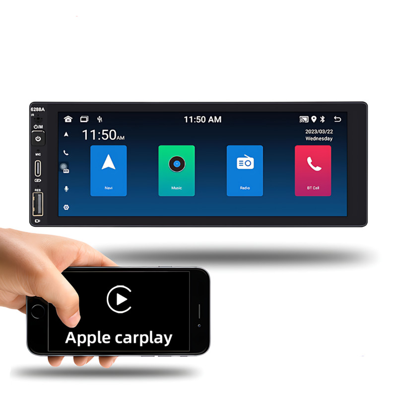 ​​​​​​​Автомагнитола 6288A 1din, на Android, 2/32Gb, 4х60W,с 6.9" экраном, GPS, WiFi, Dual Zone, Bluetooth фото - 4