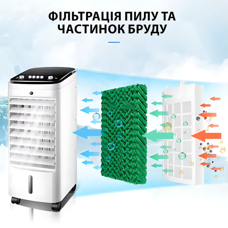 Климатический комплекс Crownberg CB-7853 4-в-1: кондиционер-охладитель, увлажнитель, вентилятор, очиститель фото - 8