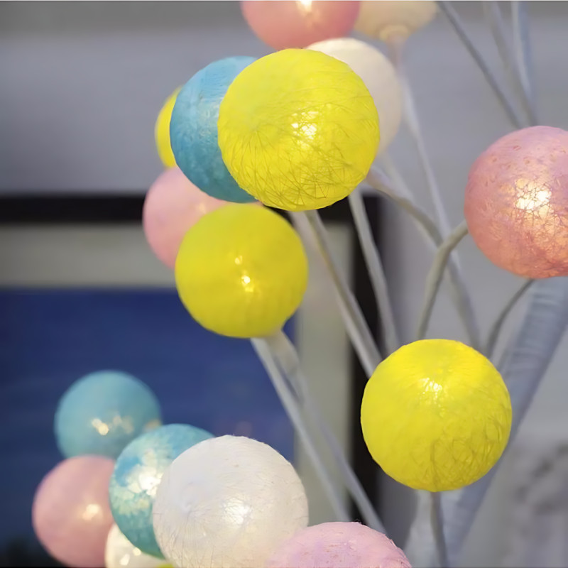 Настільна LED-лампа SFK-28, "Дерево кольорові кулі", 24 LED, тепле світло, робота від мережі 220 В фото - 5
