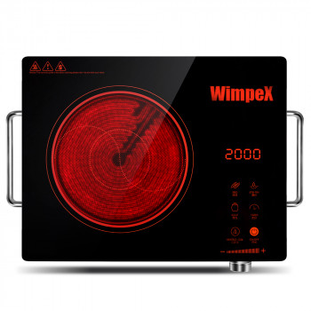 Инфракрасная настольная плита WimpeX Cooking Pro (WX 1324) на одну конфорку, сенсорная, 2000Вт