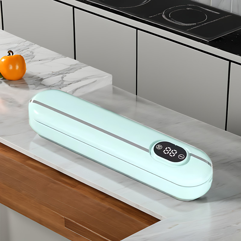 Вакуумний пакувальник продуктів Vacuum Sealer YQ-666, 300 Вт, дисплей, для сухого/вологого паковання + 10 пакетів фото - 8