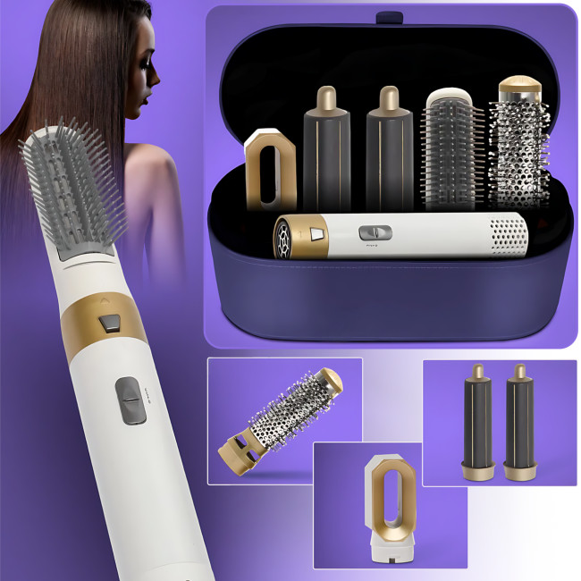 Фен-стайлер 5 в 1 Hot Air Styler 1200 Вт з іонізацією, температурою до 120 °C, 3 режими, у кейсі, шнур 2 м
