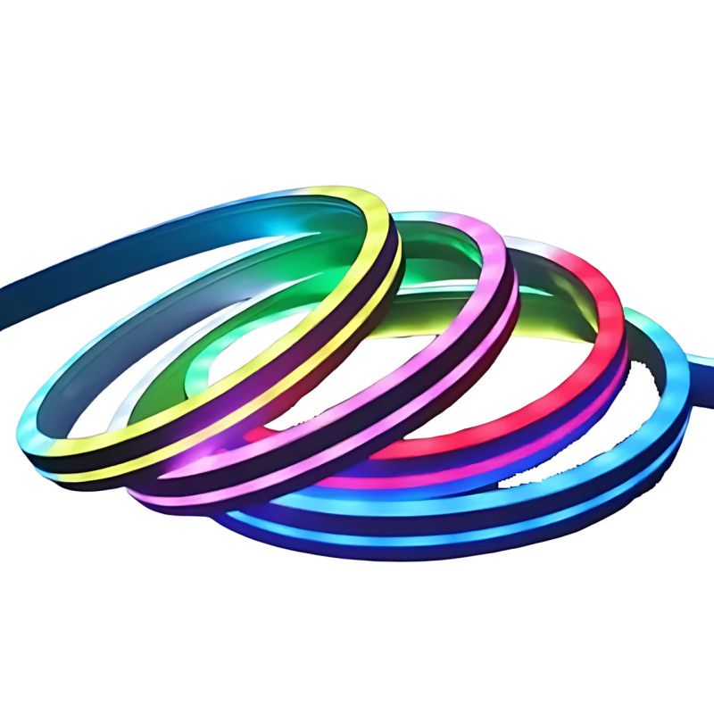 Гнучкий неоновий RGB шнур, розумна неонова стрічка Neon Strip з керуванням від телефона, водонепроникна, 5 м фото - 2