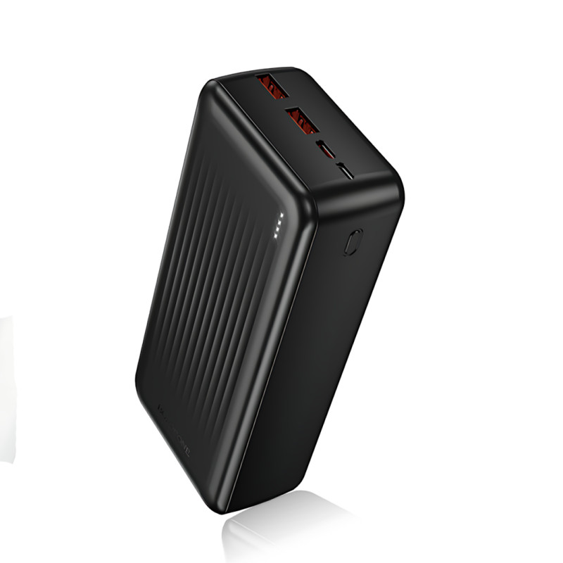 Power Bank BOROFONE BJ80B 30000 mAh, 22.5W быстрая зарядка PD, 2&times;USB + Type-C, LED-индикатор, Li-Pol, черный фото - 3